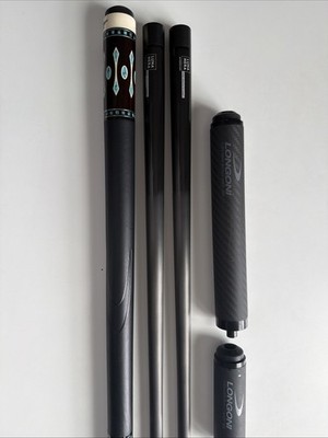 Longoni Black Mamba II Leather Wrap Pool Cue Stick 58'' mit Extensions