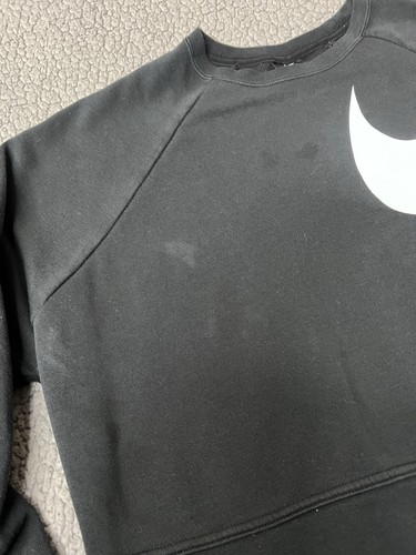 Nike Long Sleeve Black And White Swoosh Crop Top Womens Size Medium - Picture 11 of 11