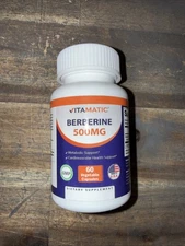 Vitamatic Berberine Supplement 500mg - 60 Vegetable Capsules - Mad... EXP 09/27