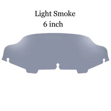Light Smoke 6'' Wave Windshield WindScreen For Harley Electra Tri Glide 1996-13