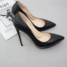 Women's Slim Heel High Heel 12cm Elegant Number 34-46 Pointed Toe