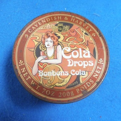 leere Blechdose Jugendstil Cavendish & Harvey Cola Drops Bonbons 200 gr. alt