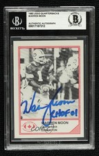 BAS 1983 Jogo CFL Quarterbacks Warren Moon #1 BGS Authentic Auto HOF tg5