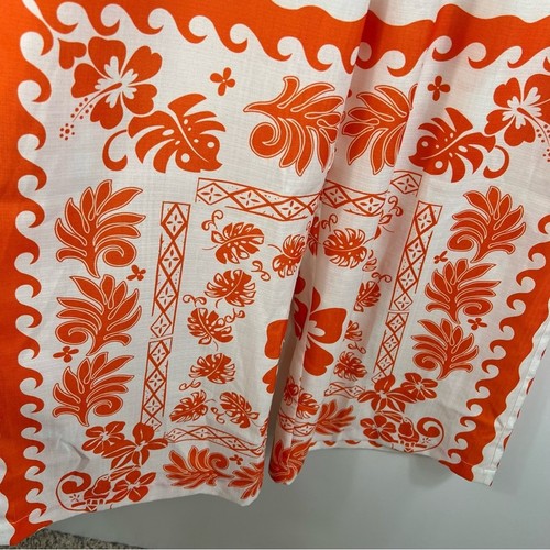 Umgee New White Orange Tropical Floral Wide Leg Pants Large High Rise Pull On - Picture 3 of 11