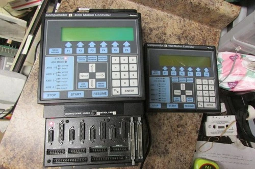 Parker Compumotor 4000 Motion Controller & (2) Control Panels - As Is Untested