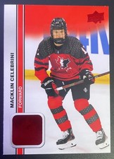 Macklin Celebrini 2023-24 Upper Deck Team Canada Juniors Red Foil #97 Macklin