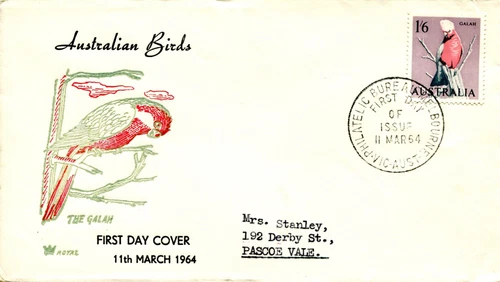 1964 Australian Birds Galah - Royal FDC