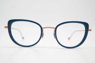 Brille CAROLINE ABRAM PARIS WINONA 613 Blau Bronze Oval Brillengestell Neu