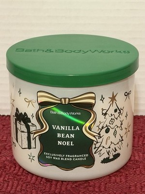 Bath & Body Works Vanilla Bean Noel Scented 3-Wick Jar Candle 14.5 oz New