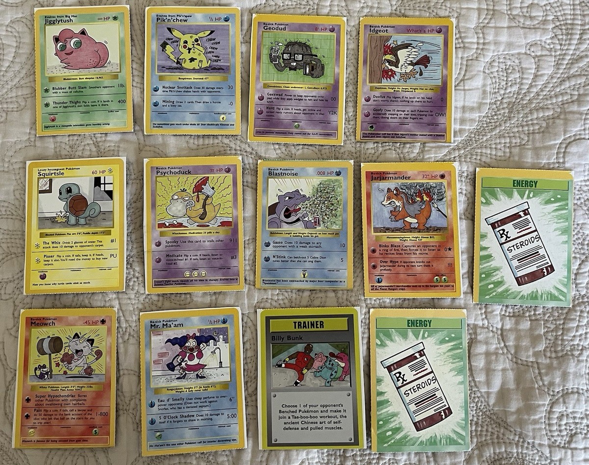 Mad Magazine October 1999 Issue Pukemon 12 Trading Card Set VERY RARE W/  Extra | eBay