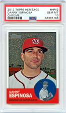 2012 Topps Heritage DANNY ESPINOSA Chrome 1445/1963 PSA 10 Nationals HP42 *Pop 2