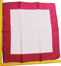 POIS rot wei&szlig; geometrisch 80s italy Taschentuch Taschentuch Baumwolle Vintage