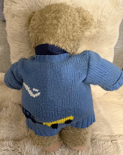 Bath & Body Works Plüsch Teddybär blau Pullover Flugzeug Design 18 Zoll Vintage selten - Bild 4 von 9