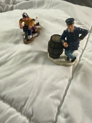 Vintage 1999 Lemax Nautical Village Figurines Cap n Bob 92337 & First Mate 92332