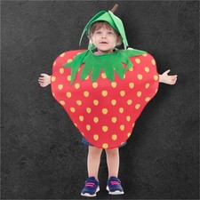 Kids Sweet Strawberry Halloween Costume for Kids 5-6p