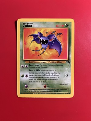 Zubat WOTC 1999 Pokemon Card TCG 57/62 Fossil Set