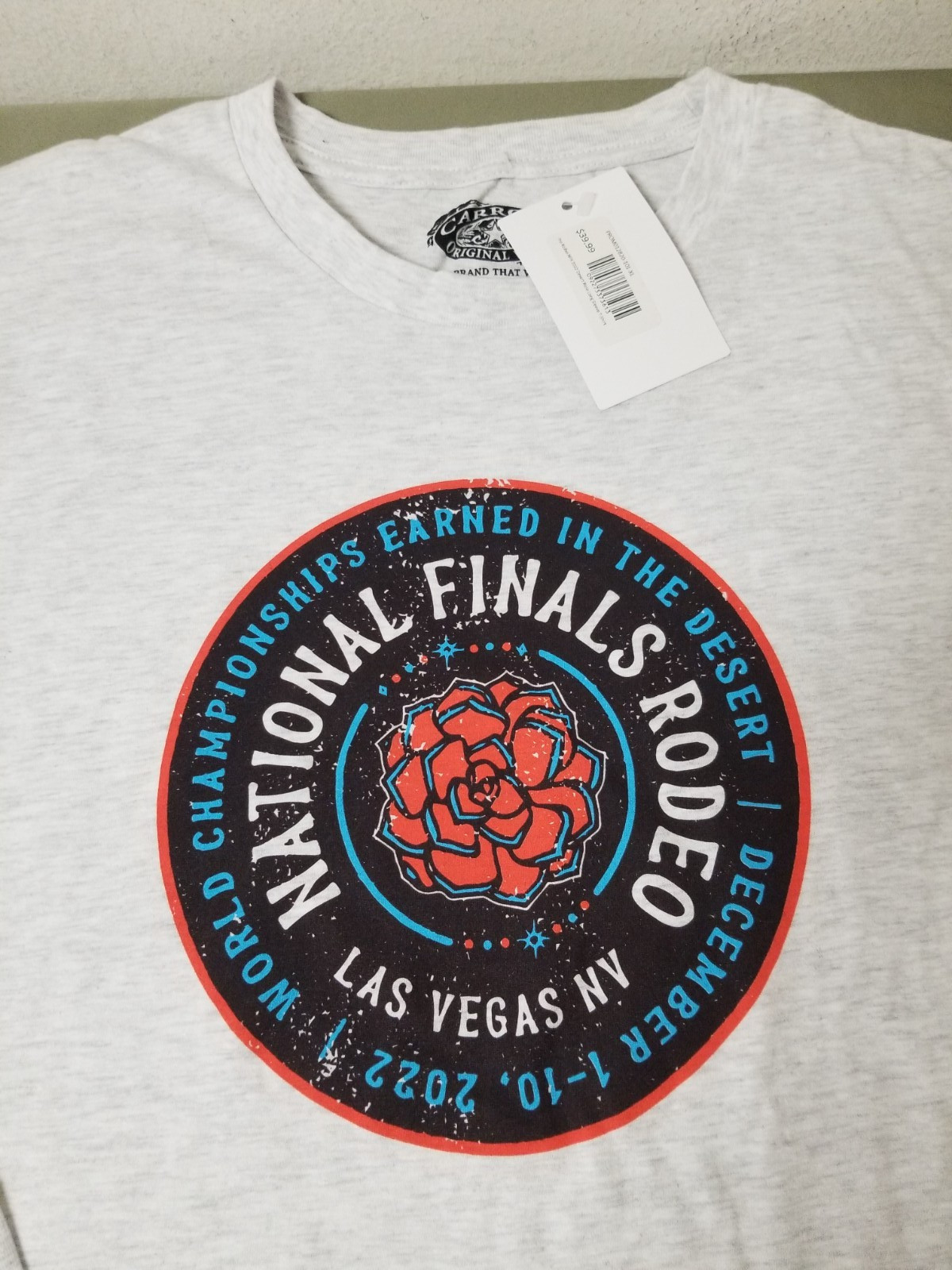 New Mens National Finals Rodeo Desert Rose L/S T-Shirt.