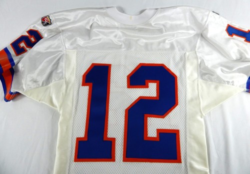 Camiseta blanca emitida por el juego 1995 Denver Broncos #12 placa de identificación Rem 40 030 - Imagen 5 de 9