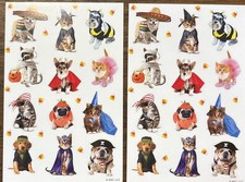 Halloween Stickers 2 Sheets Of Funny Cute Dogs And Cats In Costumes