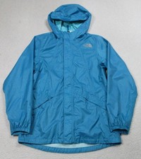 The North Face Jacket Girls Medium 10-12 Blue DryVent Hooded Rain Waterproof