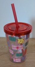 Smart Living Holiday Presents Tumbler with Straw-NEW
