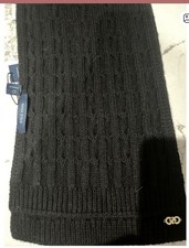 Cole Haan Black Cableknit Mens Scarf NWT