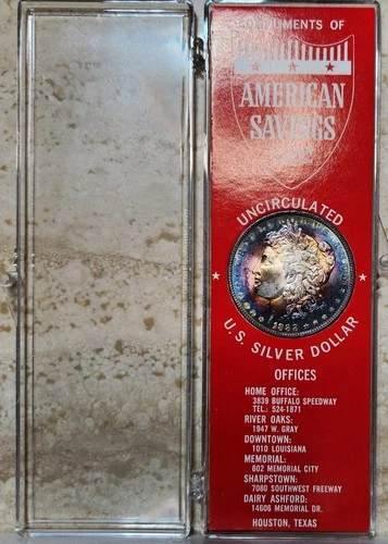 1888 $1🌈Rainbow Toned AMERICAN SAVINGS & LOAN MORGAN DOLLAR, MS and GORGEOUS🌈!