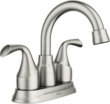 Moen 84115SRN Idora 2-Handle Centerset Bathroom Sink -Spot Resist Brushed Nickel