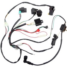 Electric Start Engine Wiring Harness Coil CDI Solenoid Relay for50cc 70cc 110cc