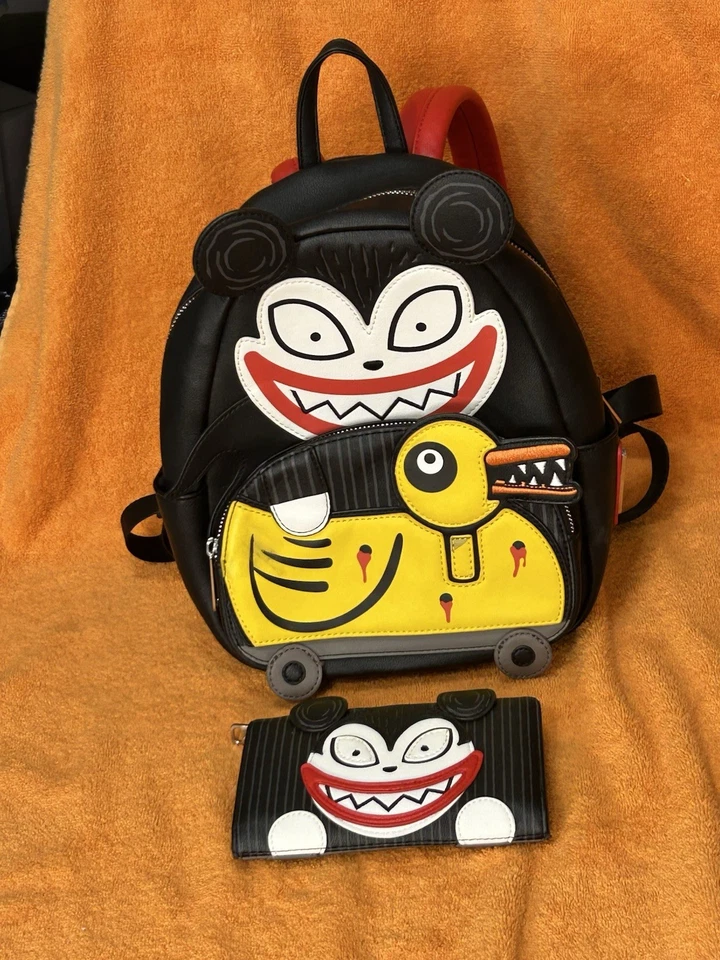 Disney Loungefly Nightmare Before Christmas Mini-Backpack W Wallet PreOwned HTF - Image 3 of 4