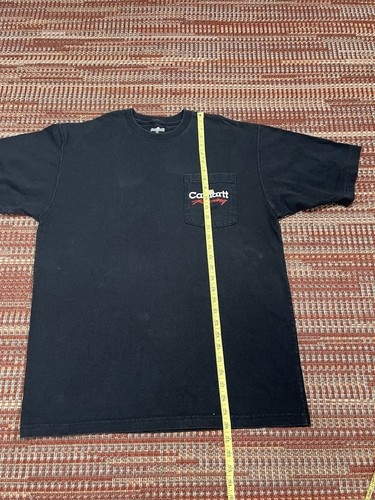 T-shirt vintage Y2K Carhatt Racing tascabile uomo media nera - Foto 7 di 11