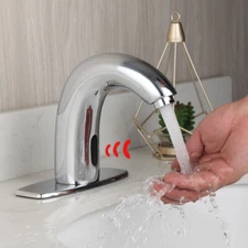 Electronic Automatic Sensor Touchless Mixer Faucet Hands Free Bathroom Sink Tap