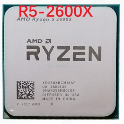 AMD Ryzen 5 2600X 3.6GHz 6Core 12Thr 95W Socket AM4 CPU Processor