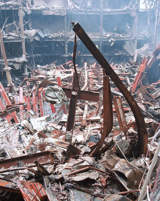 GROUND ZERO DEBRIS CROSS 9/11 8x10 GLOSSY PHOTO PRINT | eBay