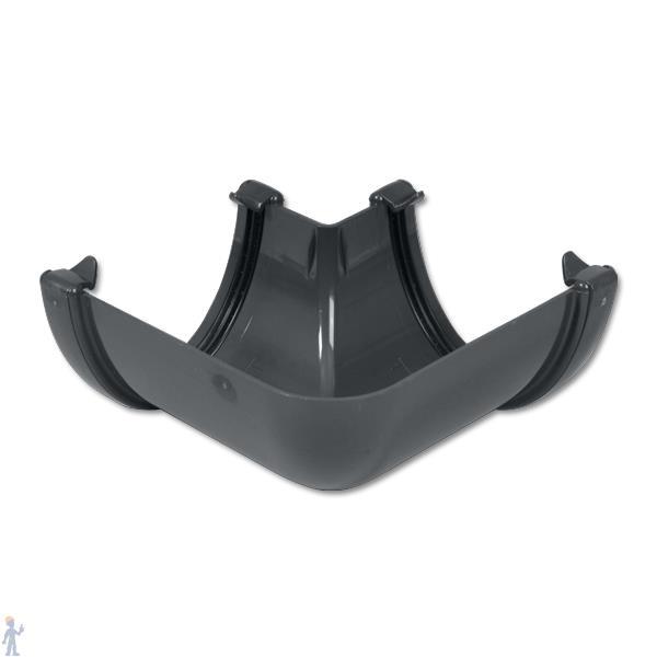 Floplast Guttering RAH1GR 115mm Hi-Cap (Deepflow) - 90* Angle - Grey