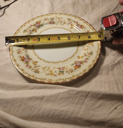 Vintage Noritake Morimura Dinner Plate Japan China Floral Gold Trim Columbine - Picture 5 of 5