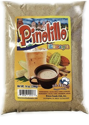PINOLILLO Nicaraguan Drink Caco Corn Cinammon, Spices 14 Oz
