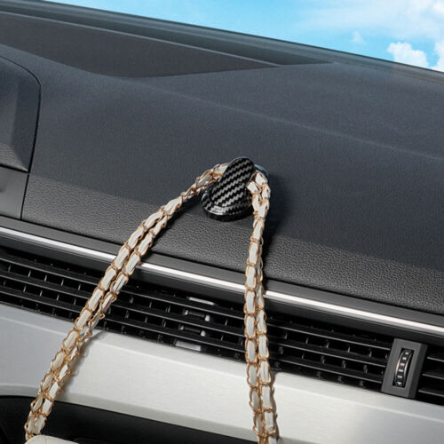 2X Gancho de Fibra de Carbono Negro Accesorios Interior Coche Salpicadero Gancho Soporte Clips - Imagen 10 de 13