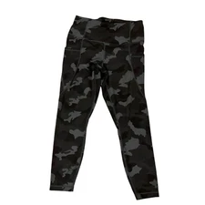 Active Life Leggings Yoga Pants Women’s Medium Black Gray Camo Pockets