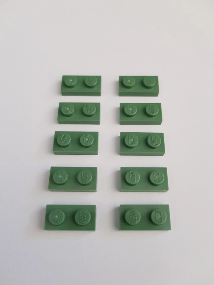 LEGO® 10 x 3023 Platte 1 x 2 sandgrün 4655080 (#LB) Creator Architecture