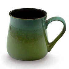 Large Pottery Coffee Mug 24 oz - Jumbo Tea Cup - 1 PCS (Green to Blue)