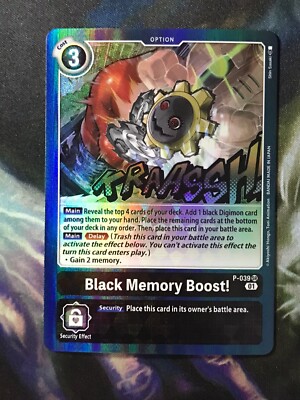 Black Memory Boost! Foil - P-039 NM - Digimon TCG