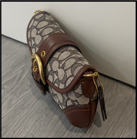 COACH CAN45 Soho Bag 25 In Signature Jacquard Oak Maple Brass