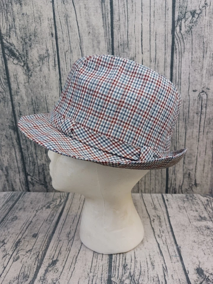 Sombrero Stetson Vintage Hombre Cuadros Fedora Talla (7) Usado, Excelente Estado Foto 4 de 4