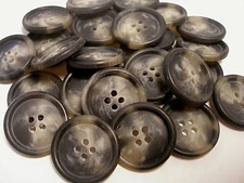 New Gray/Black Buttons, Suit, Coat, Jacket: 1 inch, 7/8, 13/16,   #280