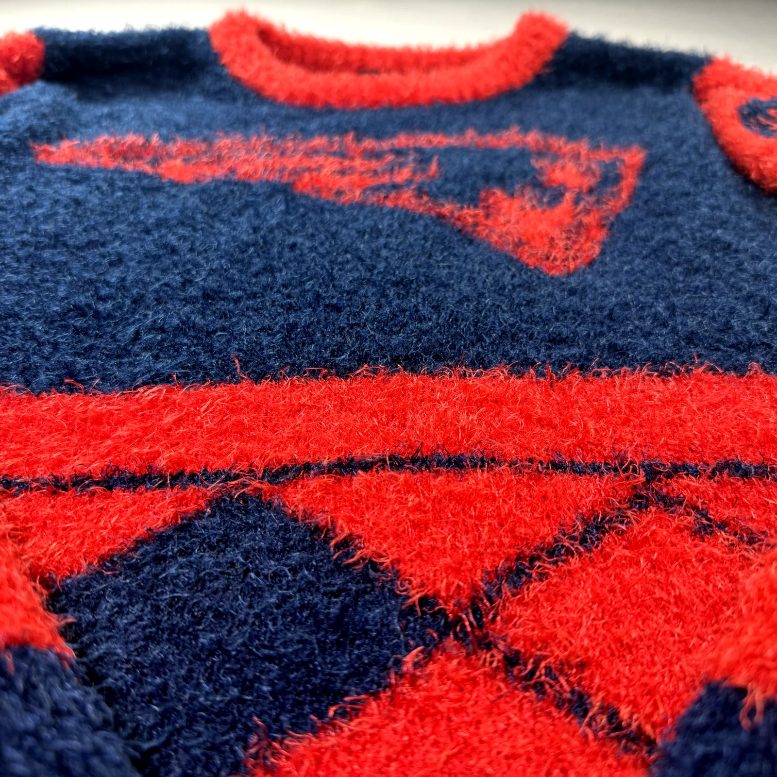 VETEMENTS Maglione natalizio sfocato NFL New England Patriots donna piccolo calcio festa