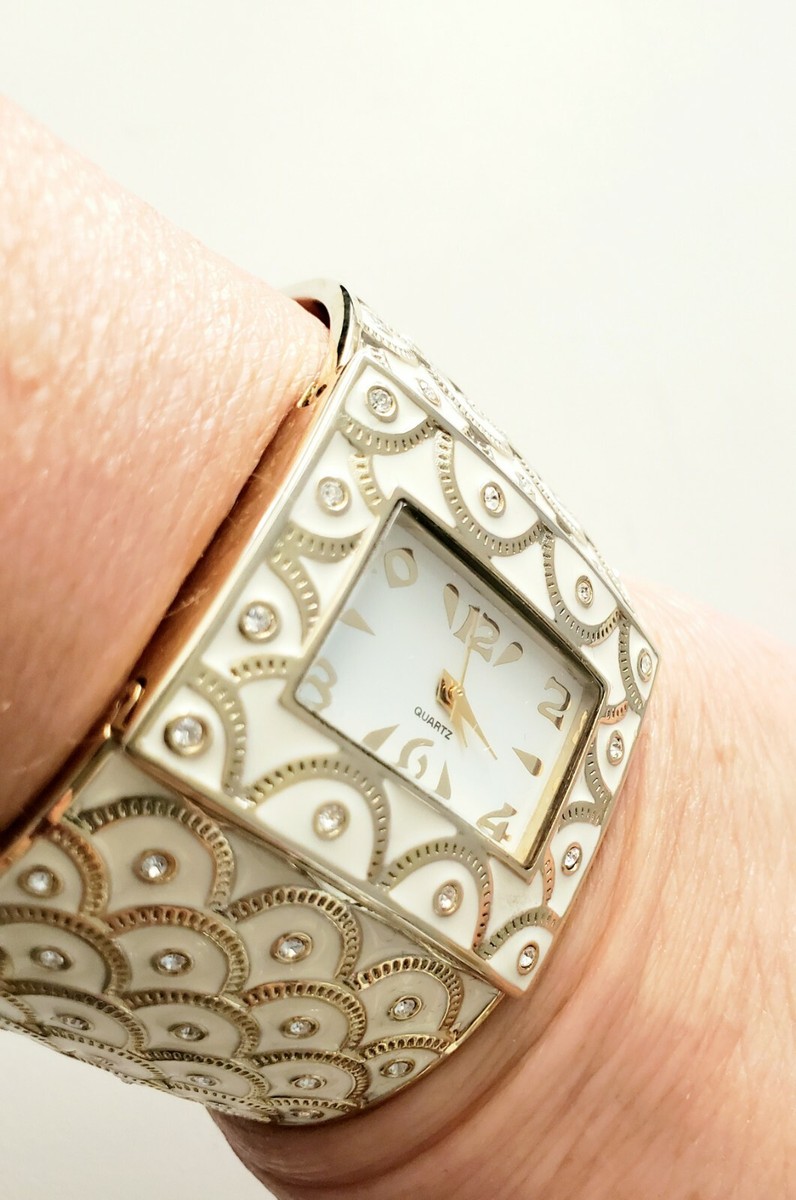 Collectibles by Adrienne Ivory Enamel Cuff Watch | eBay display picture 2