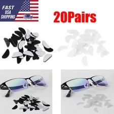 40Pcs Adhesive Anti-slip Silicone Nose Pads Gasket Stick On For Eyeglasses USA