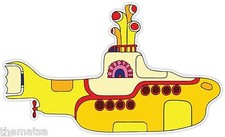 YELLOW SUBMARINE BEATLES HELMET LAPTOP TOOLBOX BUMPER STICKER DECAL MADE IN USA