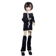 56cm 22inch BJD Doll DIY Toys Shimmer Brown Eyes Gradient Hair Black Clothes Toy
